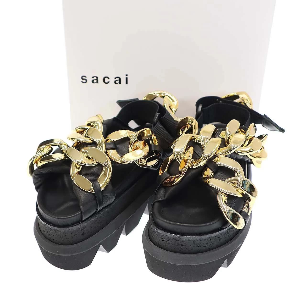 sacai サカイ 22SS チェーンプラットフォームサンダル 22-06149
