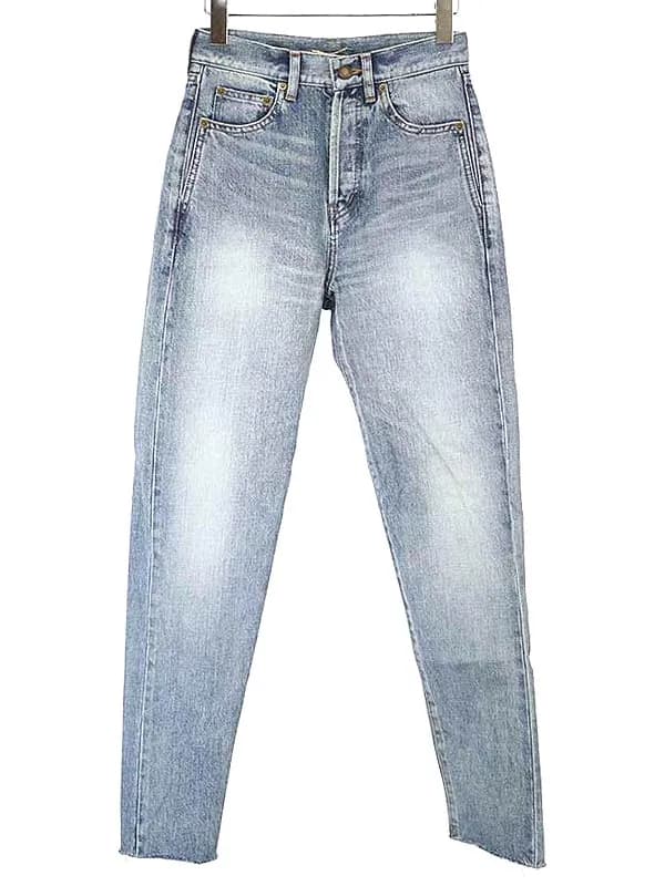 SAINT LAURENT サンローラン パリ 19SS ダメージ加工バンダナデニムパンツ