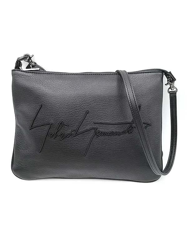 Yohji Yamamoto ディスコード バイ ヨウジヤマモト Signature sacoche シグネチャー刺繍レザーサコッシュ