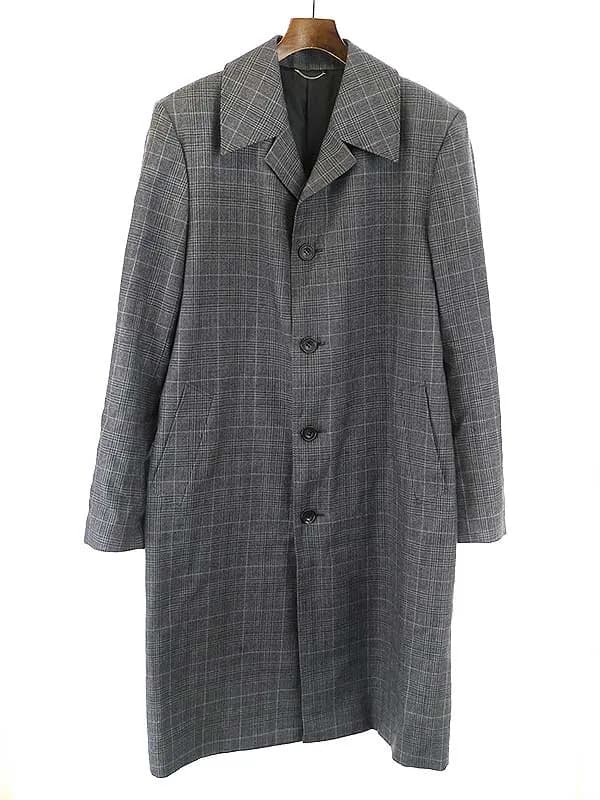JOHN LAWRENCE SULLIVAN ジョン ローレンス サリバン BAL COLLAR COAT グレンチェックバルカラーコート