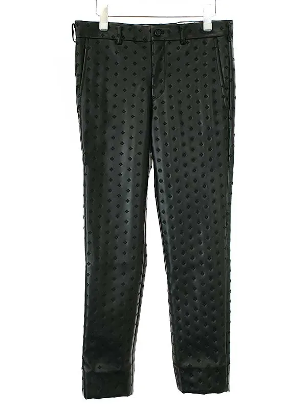 COMME des GARCONS コム デギャルソンオムプリュス 22AW フェイクレザーエンブロイダリーパンツ