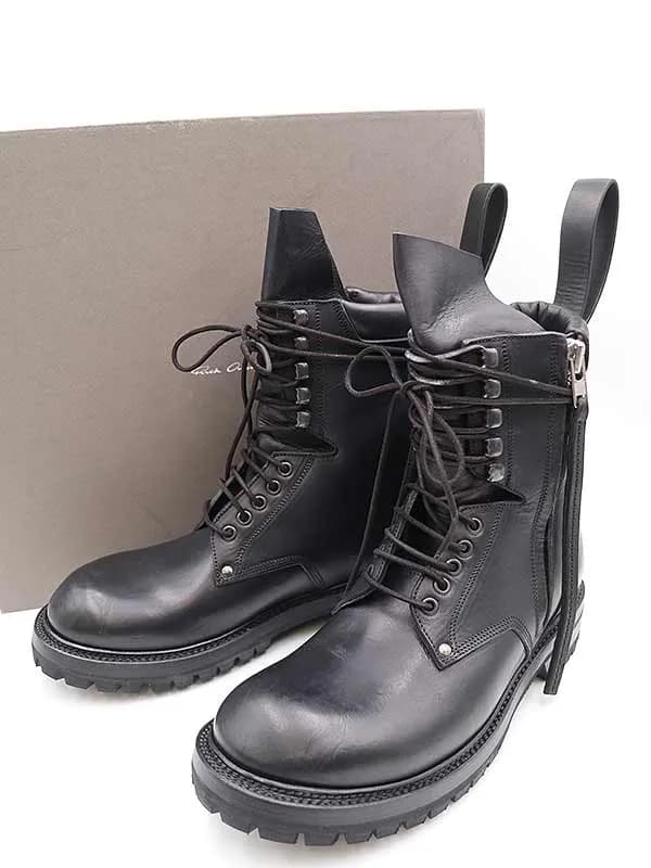 Rick Owens リックオウエンス 16SS LOW ARMY BOOT サイドジップアーミーレザーブーツ