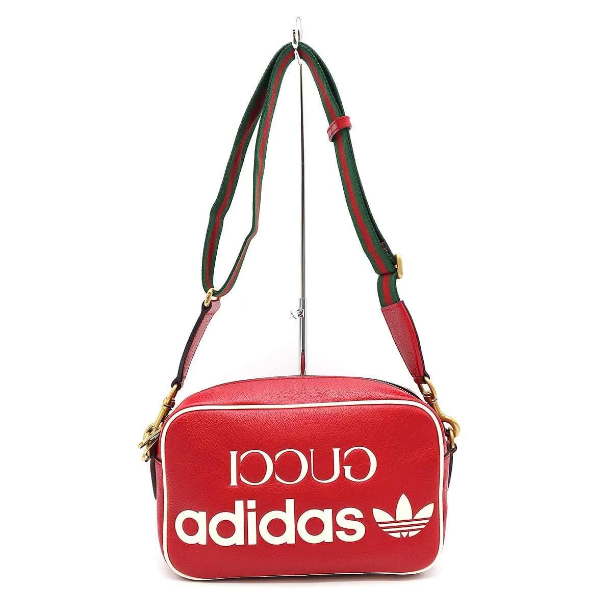 GUCCI グッチ×アディダス Small Shoulder Bag スモール レザーショルダーバッグ