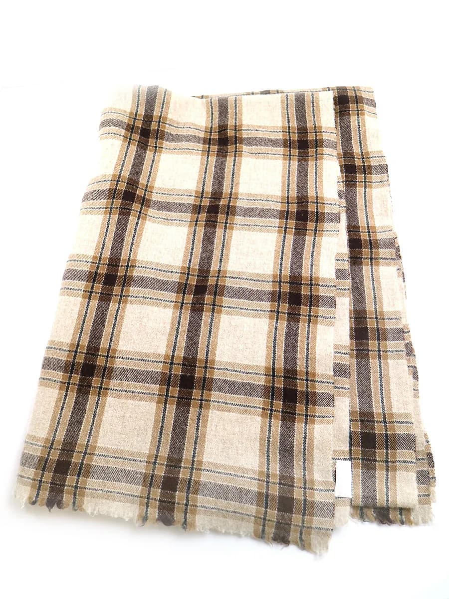 SUNSEA サンシー 16AW Check Stole チェック柄ストール