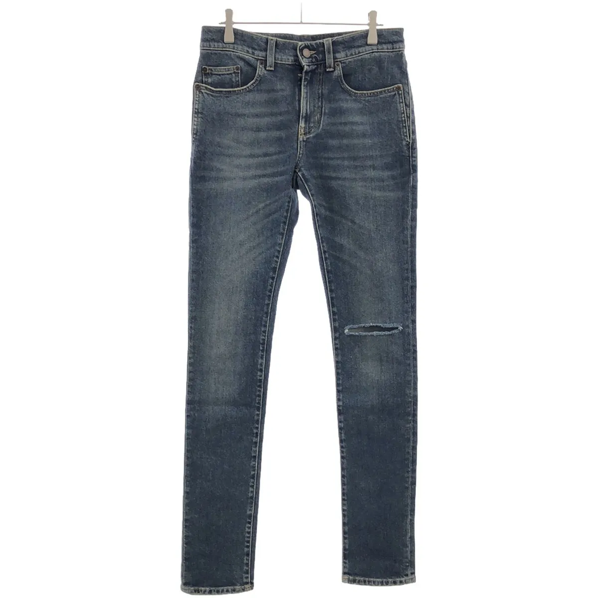 SAINT LAURENT サンローラン パリ 19AW D02 M/SK-LW ニークラッシュストレッチスキニーデニムパンツ