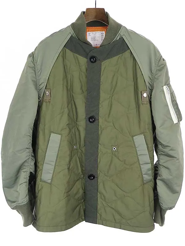 sacai サカイ 21AW NYLON TWILL BLOUSON ナイロンツイルキルティングブルゾン