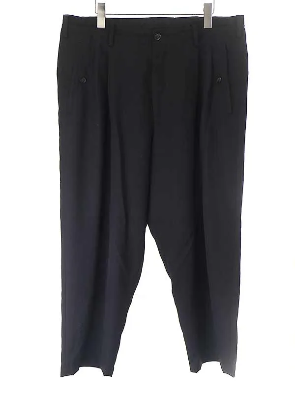 Yohji Yamamoto ヨウジヤマモト プールオム 21AW N-2タック中太パンツ