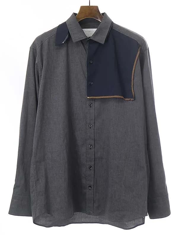 kolor カラー 22SS E/Ra ライトトロ ドッキングシャツ