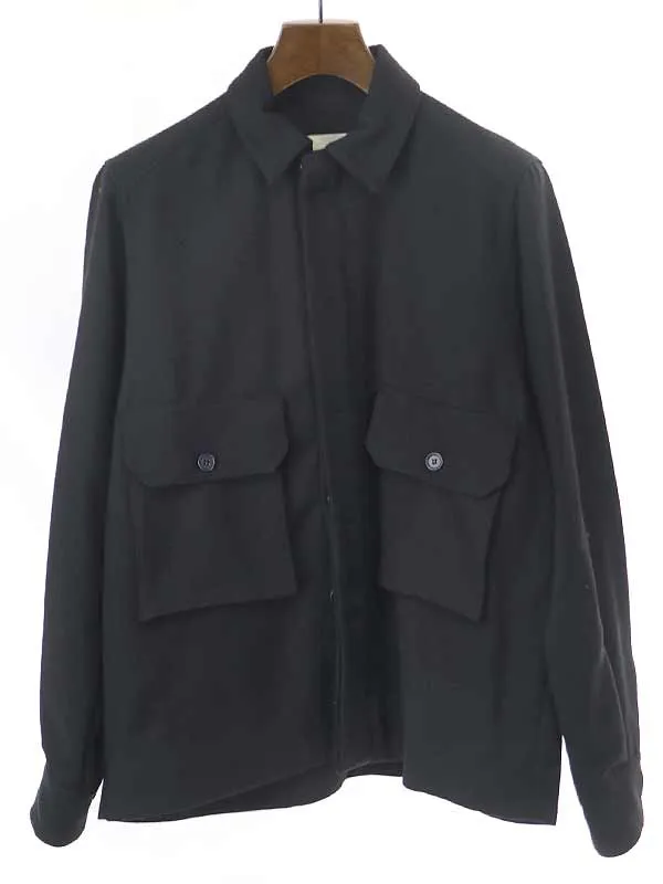 STUDIO NICHOLSON スタジオ ニコルソン 17AW CARBON OVERSHIRT ウールオーバーシャツジャケット