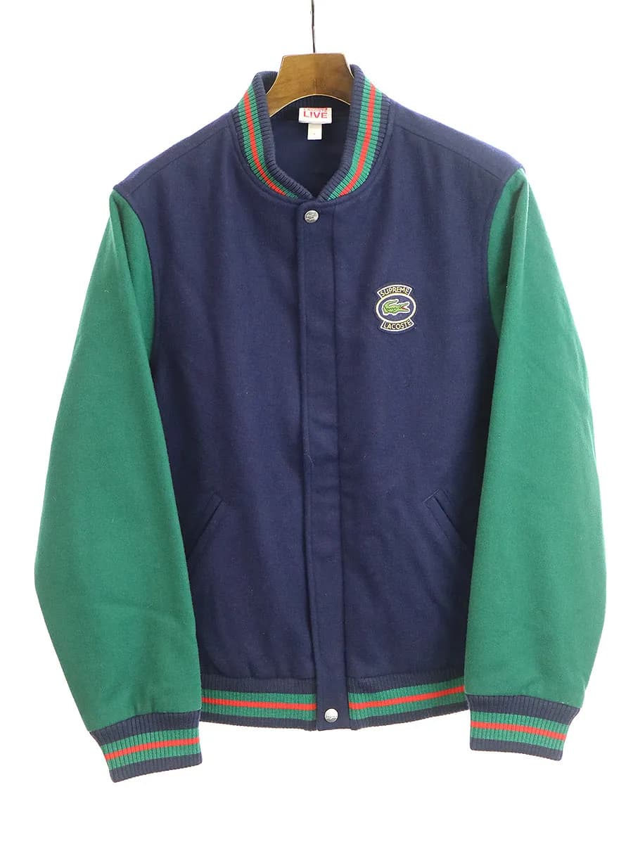 Supreme シュプリーム×ラコステ 18SS Wool Varsity Jacket スタジャン