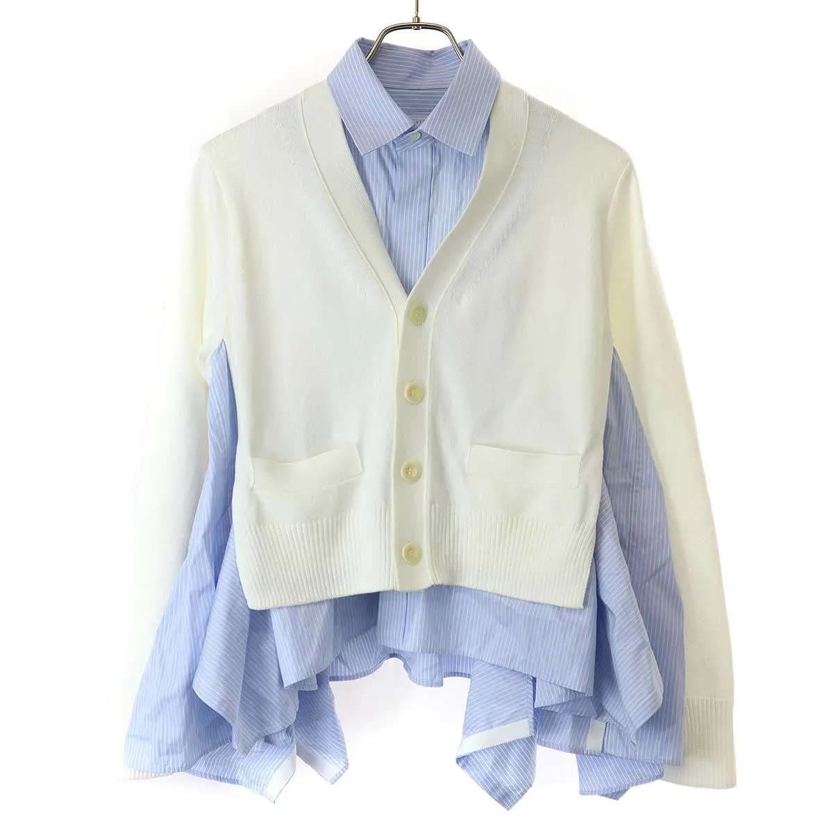 sacai サカイ 25SS Cotton Poplin x Knit Cardigan コットンポプリンニットカーディガン