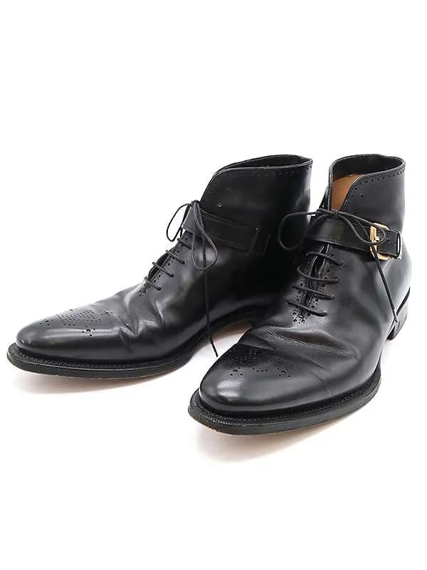 LOUIS VUITTON ルイヴィトン FR0065 レ―スアップレザーチャッカブーツ