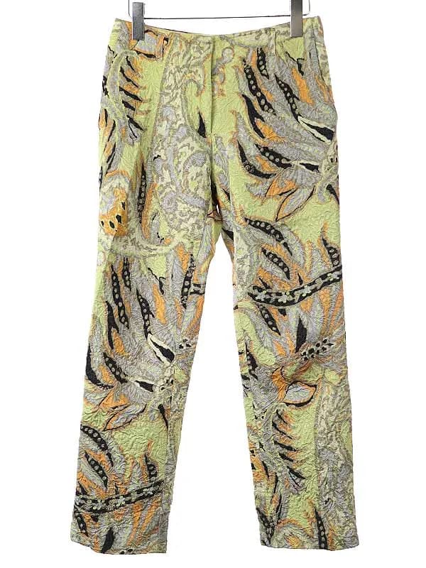 DRIES VAN NOTEN ドリスヴァンノッテン 18SS ジャガードデザインスラックスパンツ