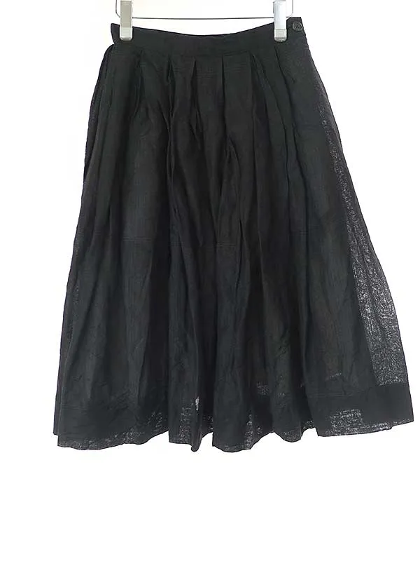 Paul Harnden ポールハーデン PLEATS SKIRT リネンウールプリーツスカート