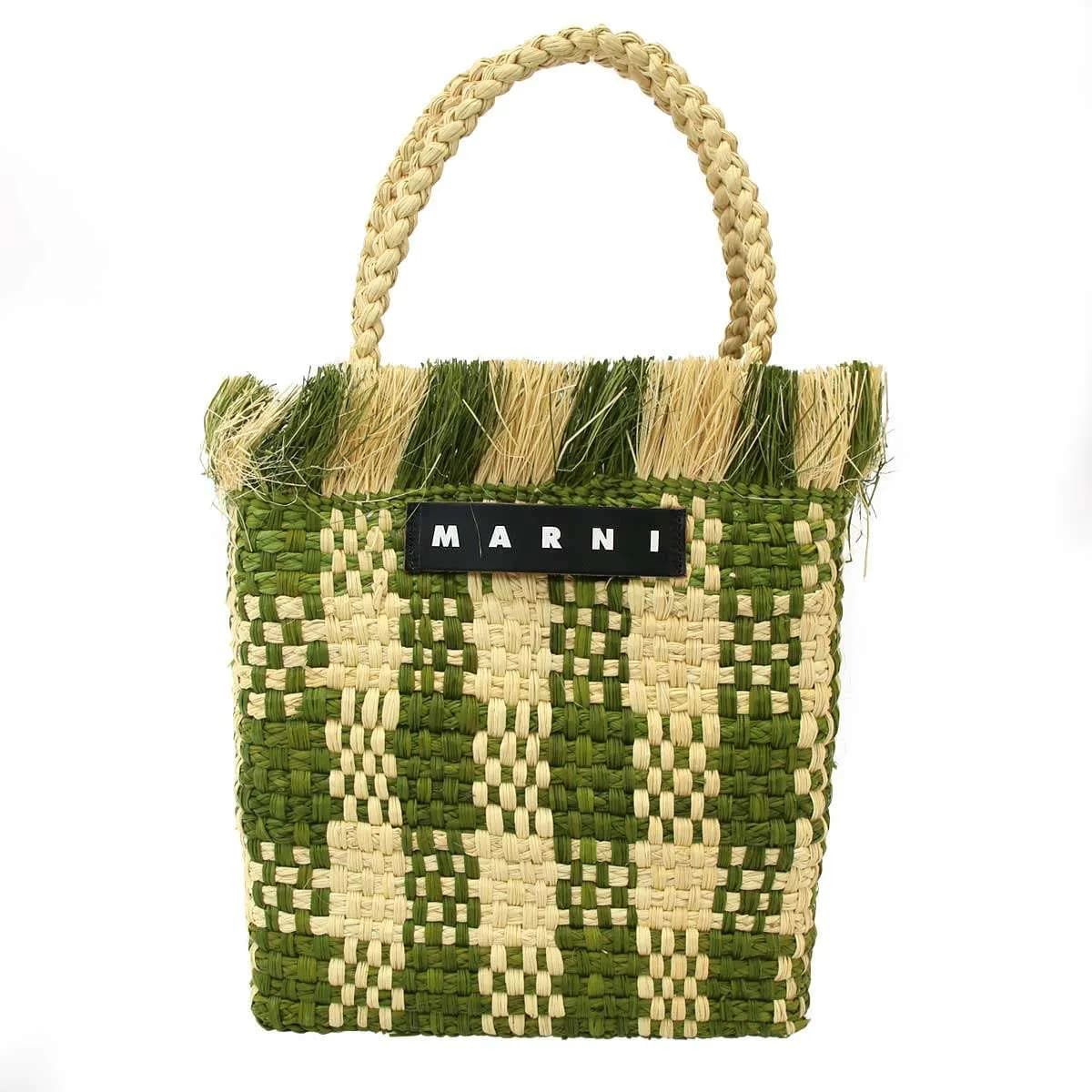 MARNI マルニ 22SS IRACA PALM MED BAG かご トートバッグ SHMH0038A0