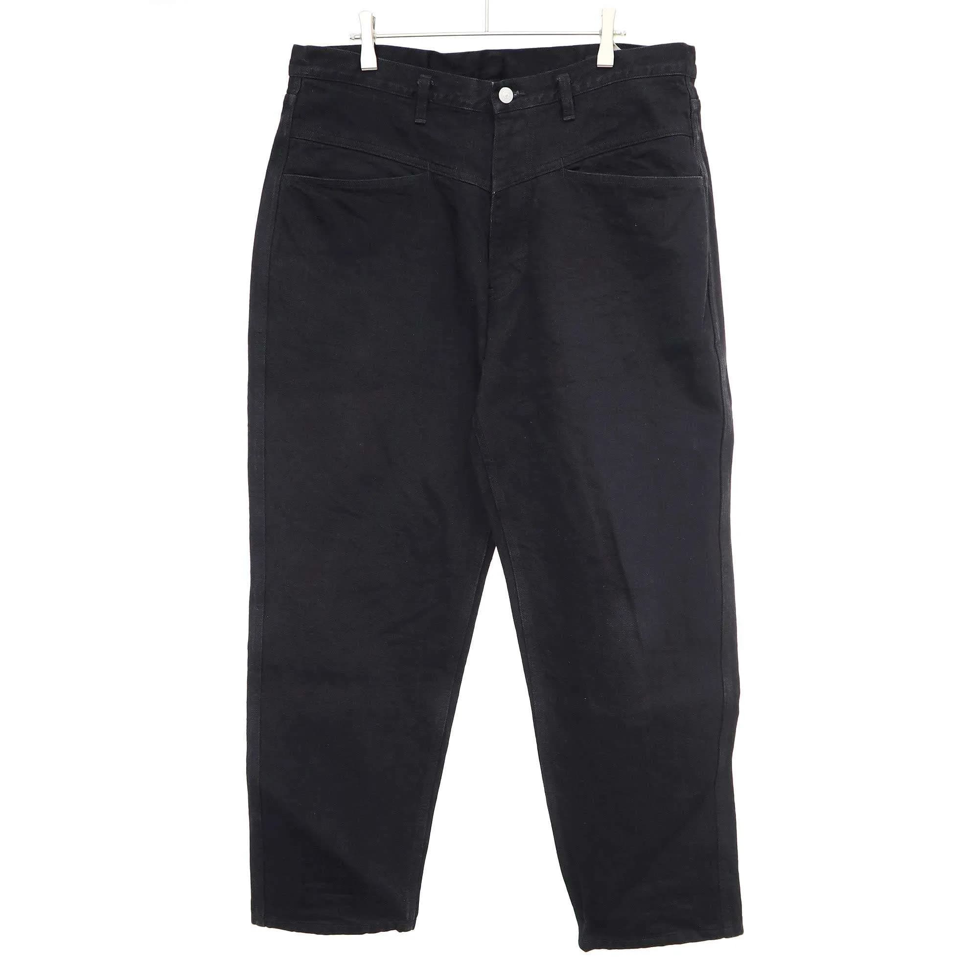 COMOLI コモリ 25AW ブラック テーパードデニムパンツ C03-03005