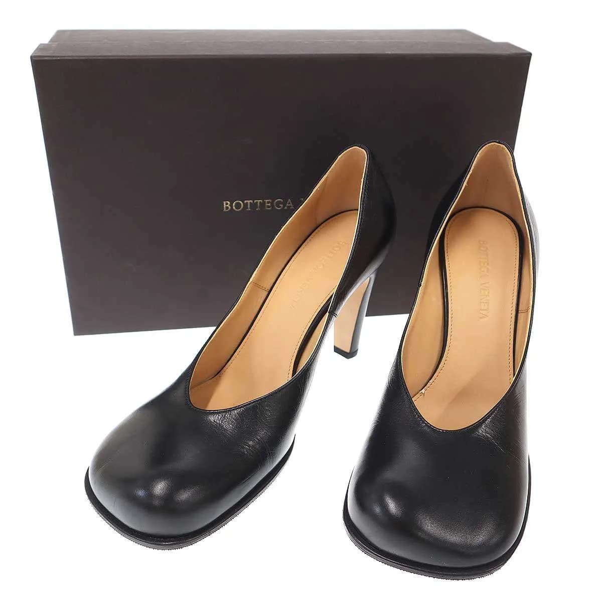 BOTTEGA VENETA ボッテガヴェネタ スクエアトゥ ヒールパンプス