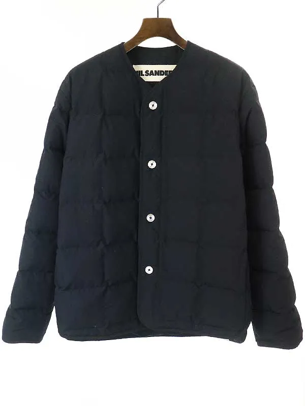 JIL SANDER ジルサンダープラス 21AW ノーカラーダウンジャケット