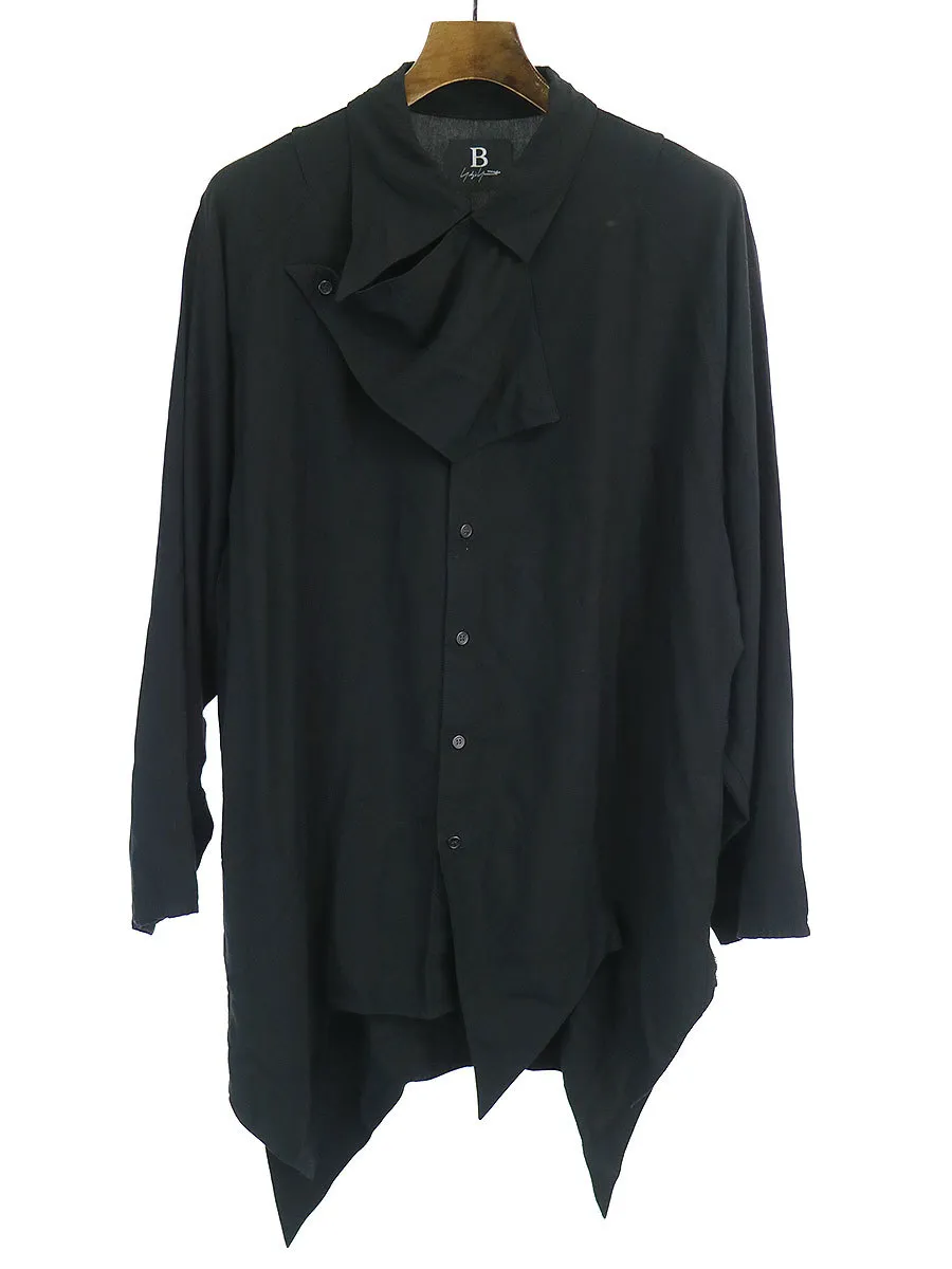 Yohji Yamamoto ビー ヨウジヤマモト 18SS ZIGZAG ラグラン長袖シャツ