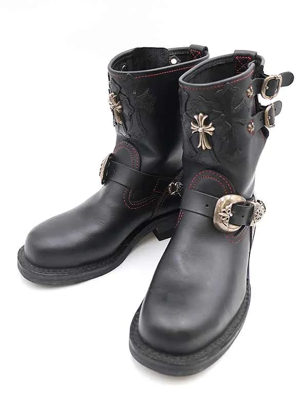 CHROME HEARTS クロムハーツ WESCO カスタム チェーン付きレザーエンジニアブーツ