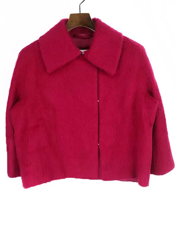 MAXMARA マックスマーラ フックデザインアルパカショートジャケット