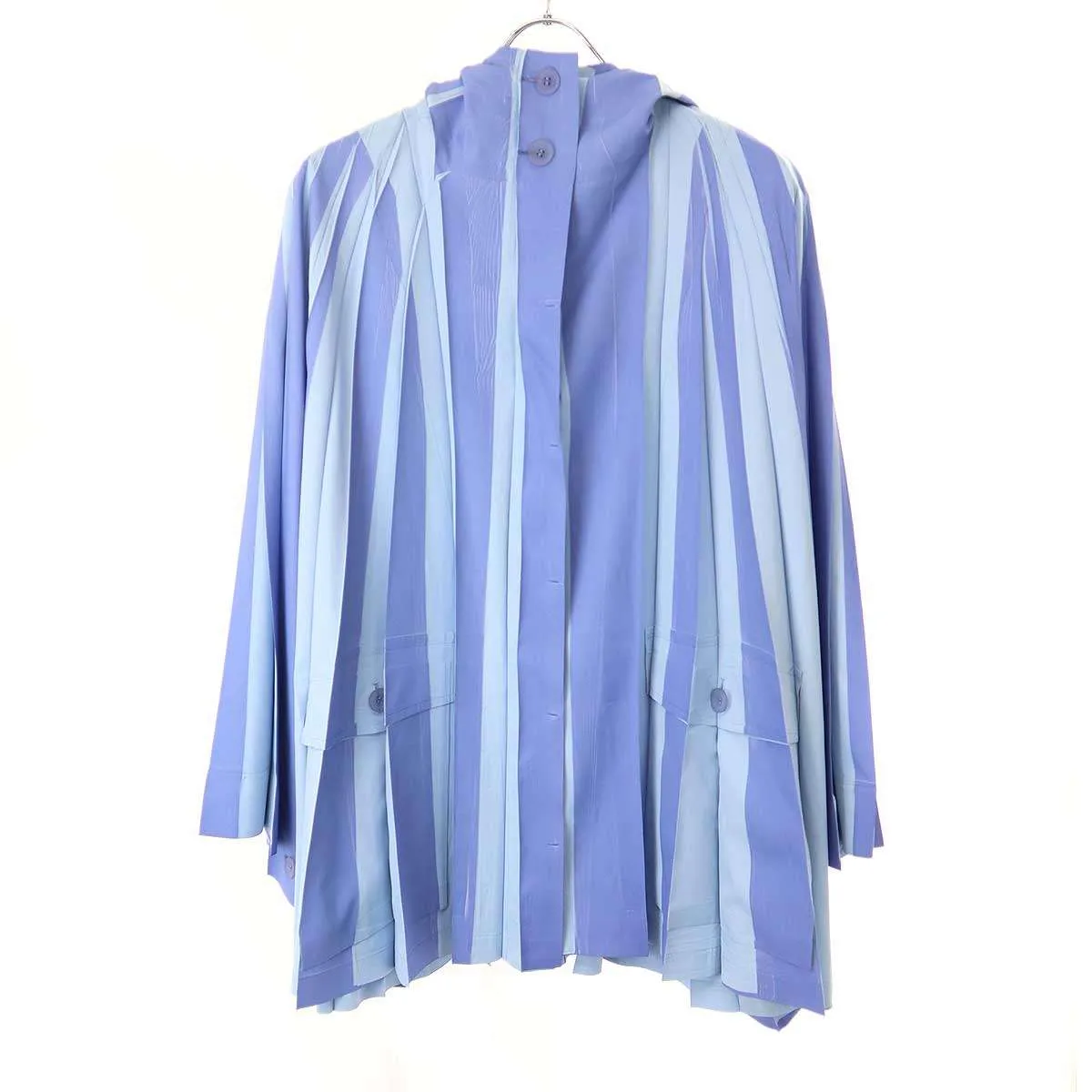 ISSEY MIYAKE プリーツプリーズ イッセイミヤケ 11SS プリーツストライプポンチョジャケット