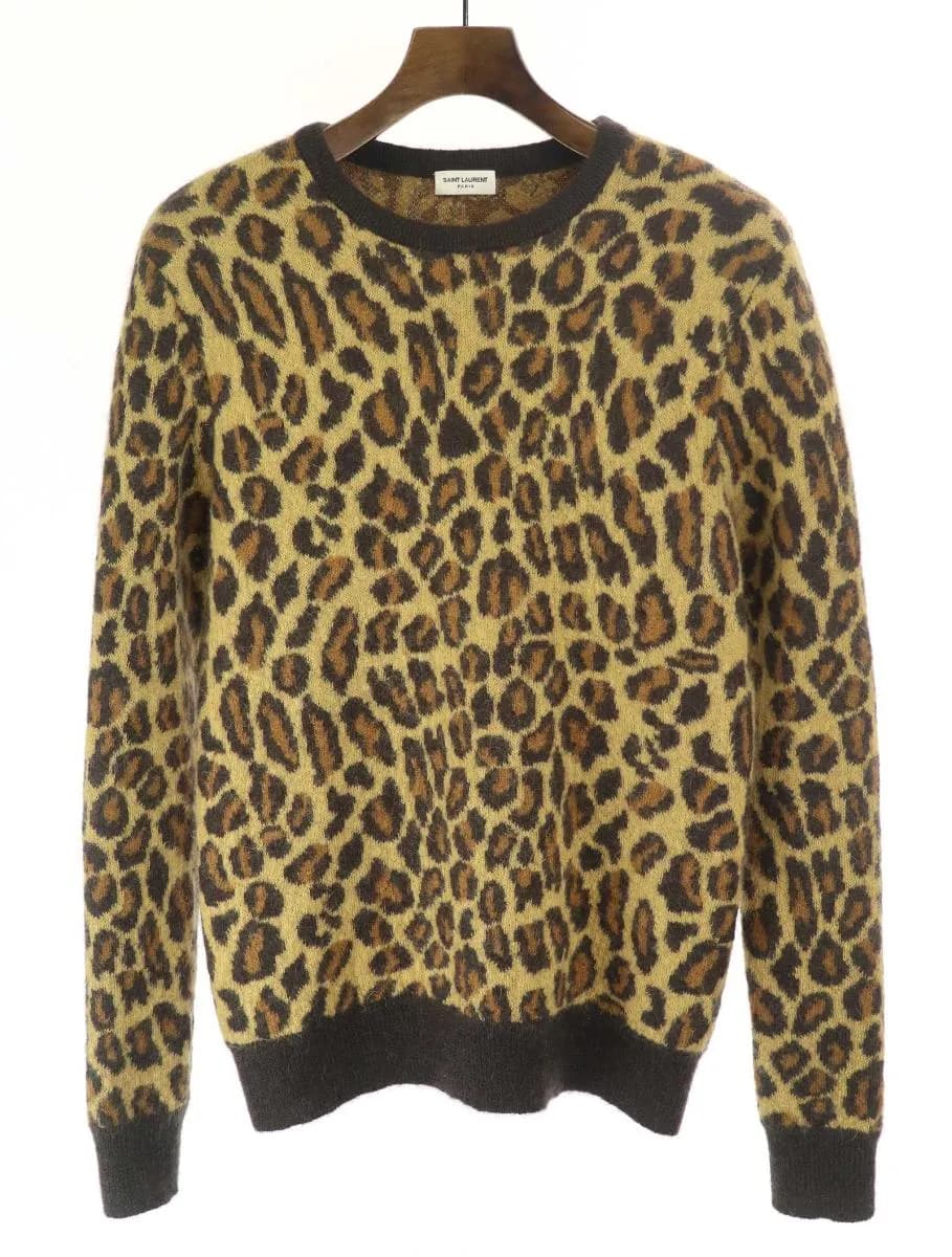 SAINT LAURENT サンローラン パリ 15AW レオパードモヘアニットセーター