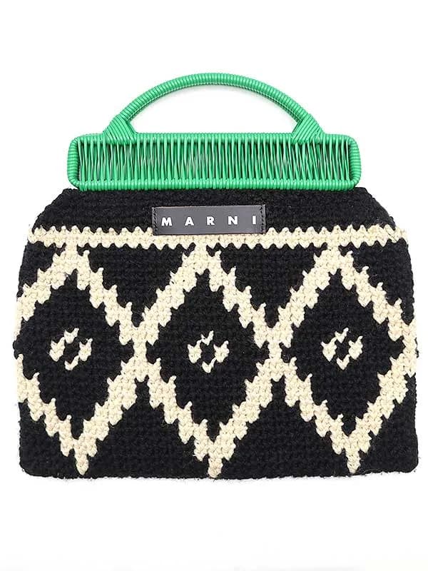 MARNI マルニ マーケット クロシェニットハンドバッグ