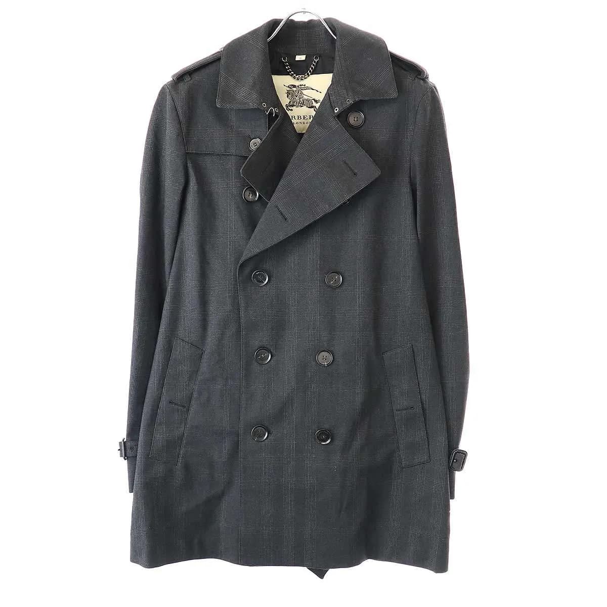 BURBERRY バーバリーロンドン チェック柄ポリエステルトレンチコート