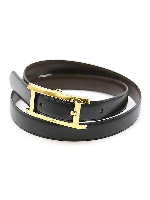Cartier カルティエ アルディロンゴールドバックルレザーベルト