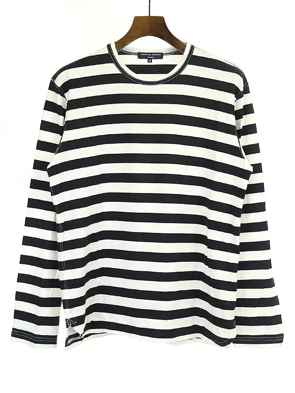 COMME des GARCONS コム デ ギャルソン オム 18SS ボーダー柄ロングスリーブカットソー
