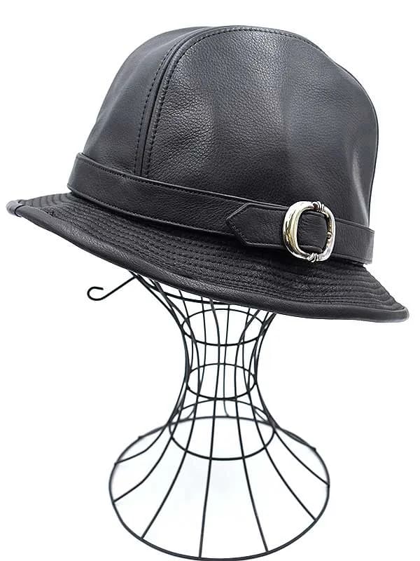CHROME HEARTS クロムハーツ ガンスリンガー BSフレア レザーフェドラハット