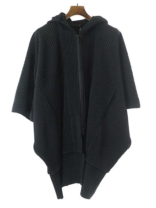 ISSEY MIYAKE オム プリッセ イッセイ ミヤケ 22AW ジップアッププリーツショートスリーブパーカー