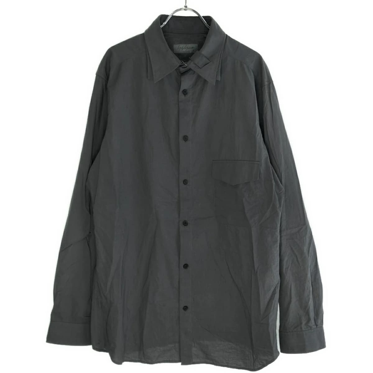 Yohji Yamamoto ヨウジヤマモト プールオム 24AW SAMPLE ダブルカラーシャツブラウス HO-B27-053
