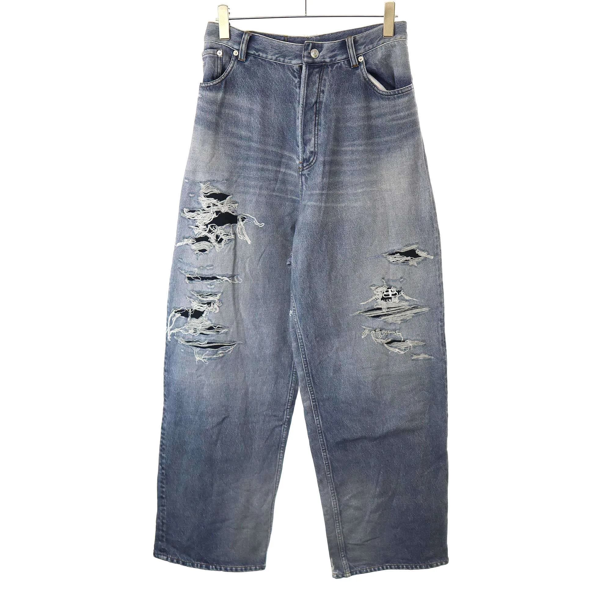 BALENCIAGA バレンシアガ Trompe L Oeil Jeans トロンプルイユ ワイドスウェットパンツ 675336 TLV86