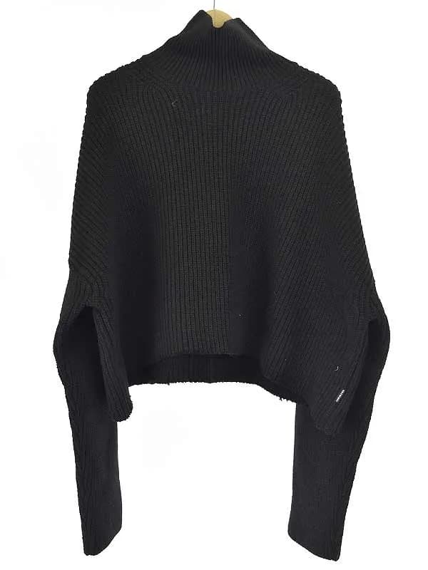 BALENCIAGA バレンシアガ 22SS コットンリブタートルネックショートニットセーター