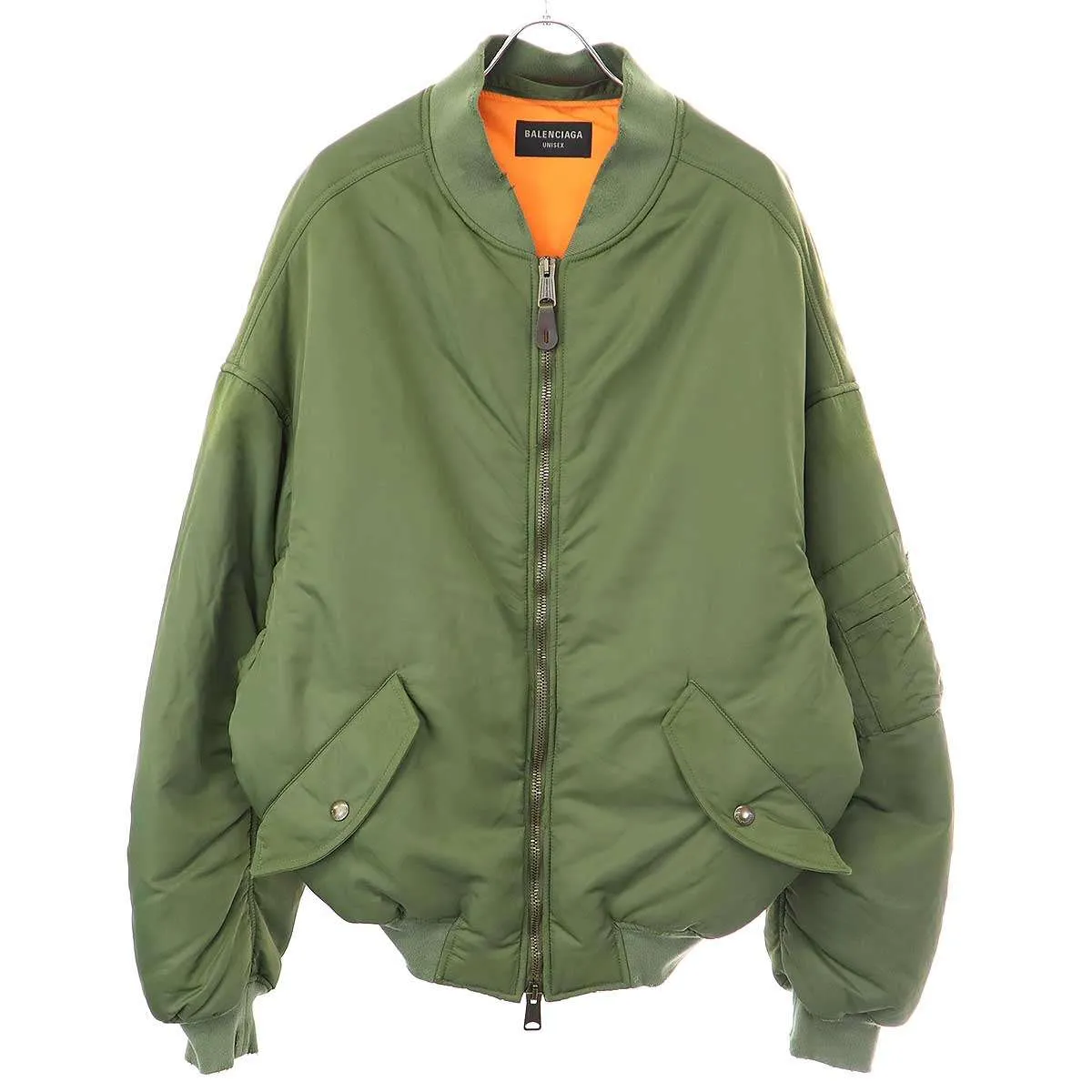 BALENCIAGA バレンシアガ Off Shoulder Bomber Jacket オフショルダーボンバージャケット 790753 TP004