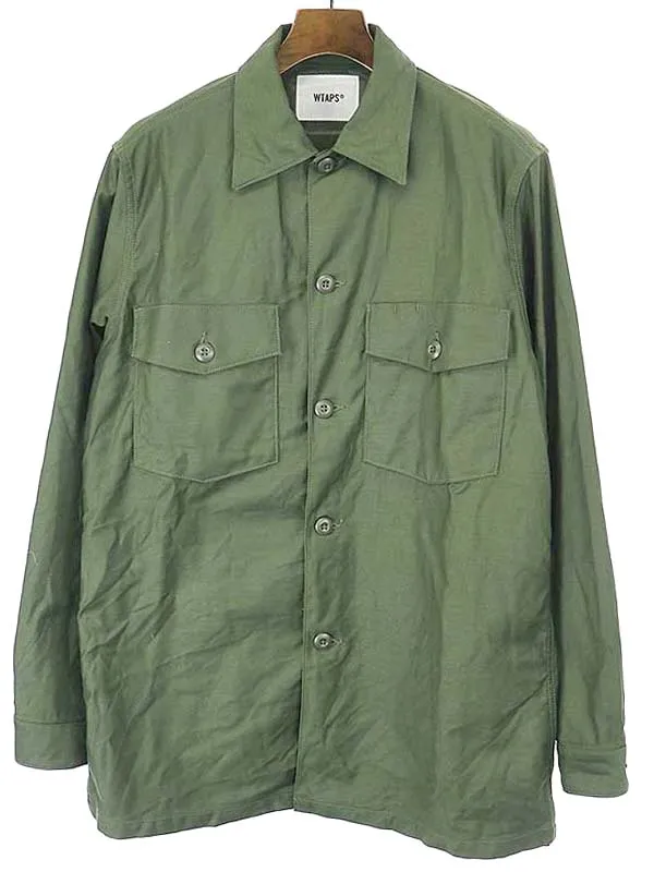 WTAPS ダブルタップス 21SS WMILL-LS 02 LS / COTTON. SATIN ユーティリティシャツ