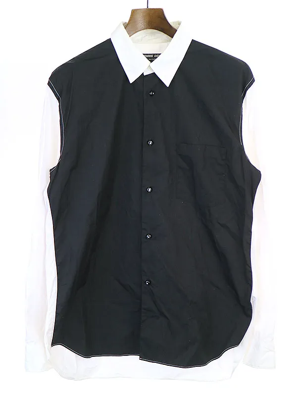 COMME des GARCONS コムデギャルソン オム ドゥ 15SS コットンブロード切替シャツ