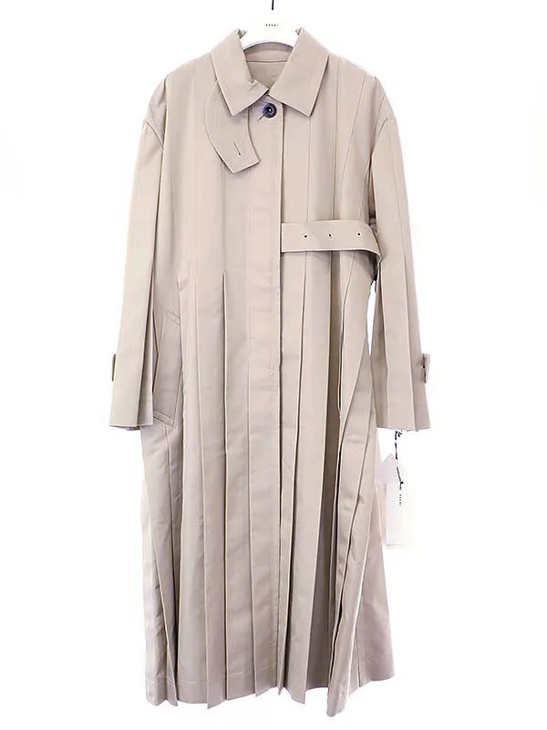 sacai サカイ 23SS Cotton Gabardine コットンギャバジンプリーツトレンチコート