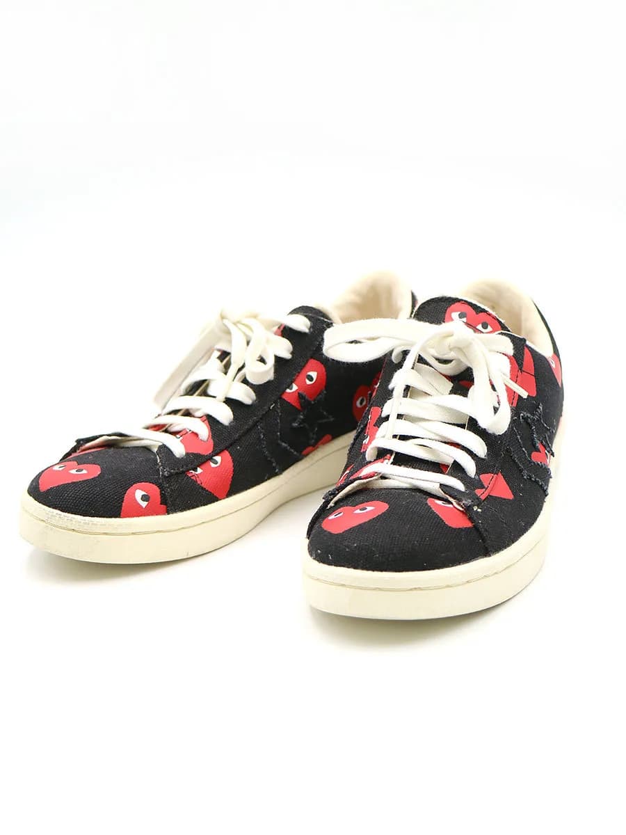 COMME des GARCONS プレイコムデギャルソン×コンバース 総柄ローカットスニーカー