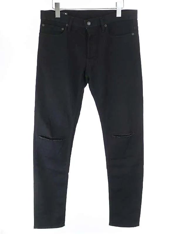 MINEDENIM マインデニム S.Slim 5pocket 5周年記念 ダメージ加工ストレッチスリムデニムパンツ
