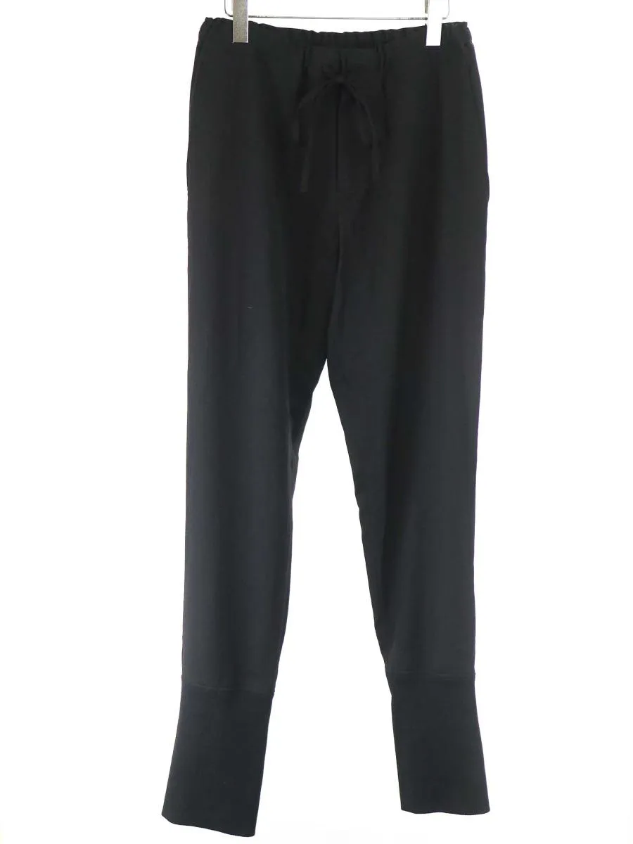 Yohji Yamamoto ヨウジヤマモト ファム 22SS ウールギャバジンリブジップパンツ