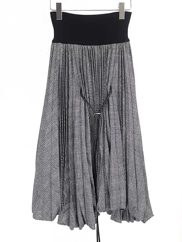 sacai サカイ 19AW グレンチェックプリーツスカート