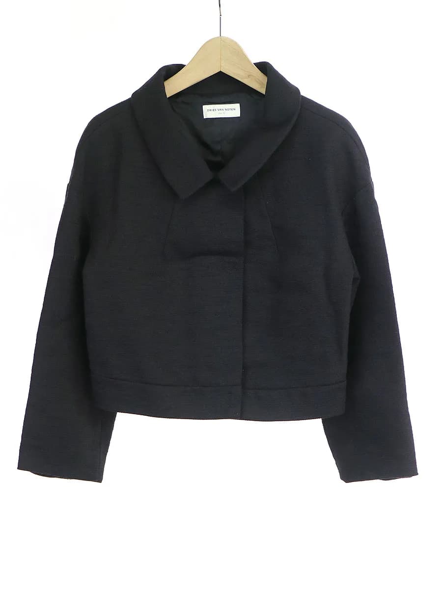 DRIES VAN NOTEN ドリスヴァンノッテン コットンリネンショートレングススナップジャケット
