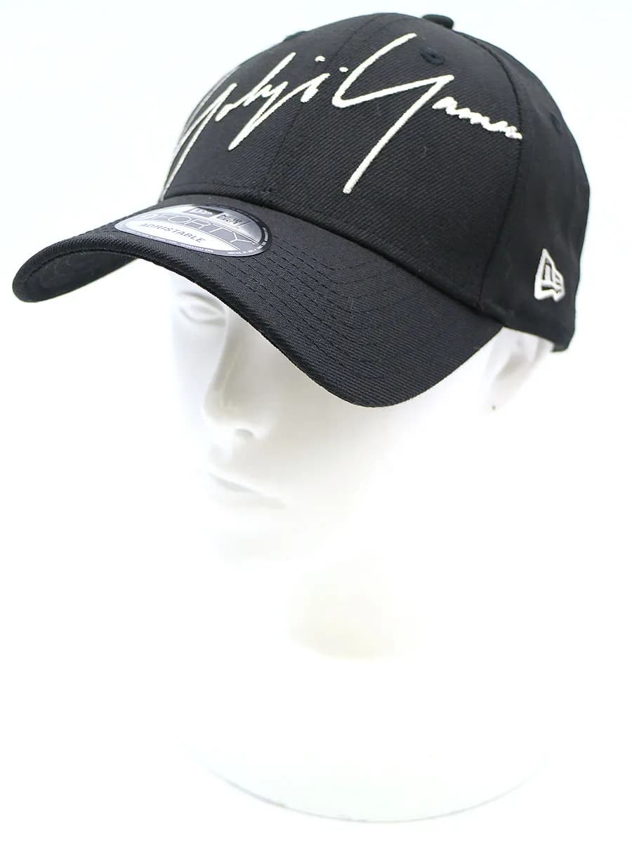 Yohji Yamamoto ヨウジヤマモトプールオム×ニューエラ 5950 ウールギャバジン B シグネチャーロゴベースボールキャップ