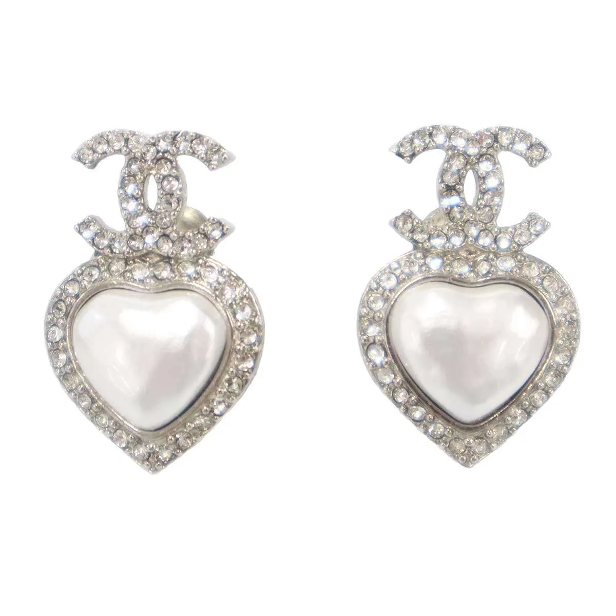 CHANEL シャネル 2023年 ココマークハートパールピアス