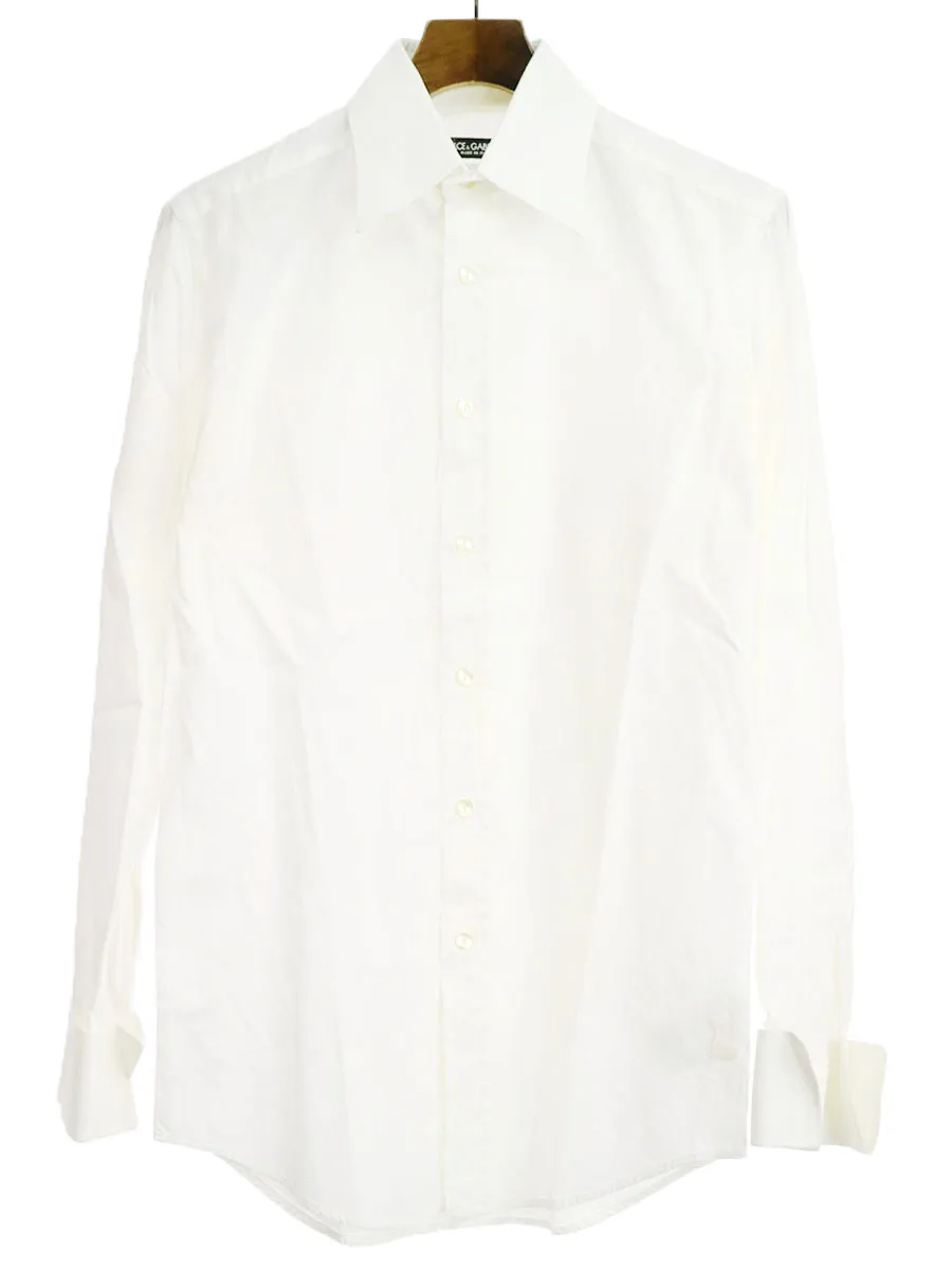 DOLCE&GABBANA ドルチェ&ガッバーナ Tailored Fit マイクロスクエアドットシャツ