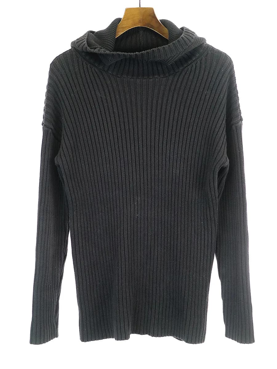 CLANE クラネ 18AW WIDE RIB HOODIE KNIT ワイドリブフーデッドニット