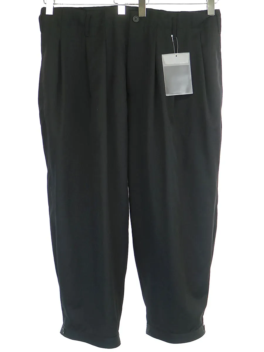Yohji Yamamoto ヨウジヤマモトプールオム 20SS ウールギャバジン12タックベルトパンツ